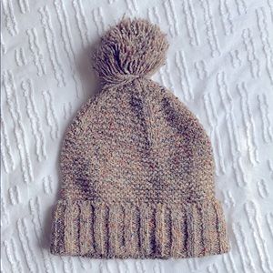 Multicolored j.Crew Pom beanie